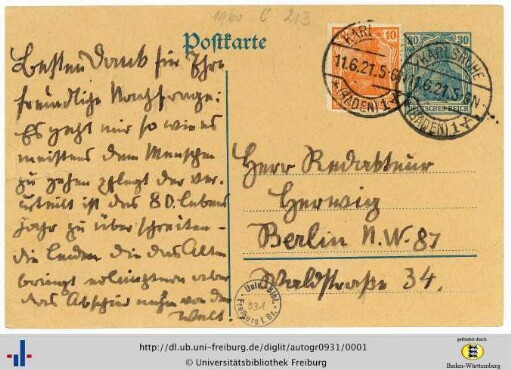 Autogr. Nr. 931