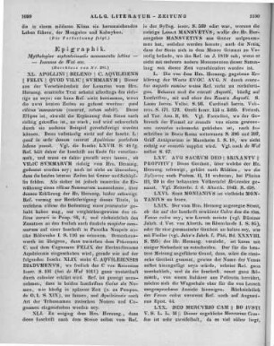 Wal, J.: Mythologiae septentrionalis Monumenta Latina. Ed. varietate lectionis et adnotatione instruxit. Utrecht: Kemink 1847 Auch u. d. T.: Mythologiae septentrionalis Monumenta Epigraphica Latina (Beschluss von Nr. 281)