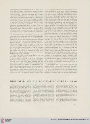 3: Bibliofil- og Bibliotekar-Kongres i Prag