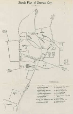 Sketch plan of Szemao City