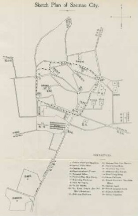 Sketch plan of Szemao City