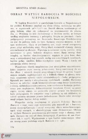 4: Obraz w stylu Baroccia w kościele Niepołomskim