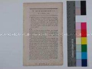 Gravures historiques des Jean-François Janinet - Bericht über den Einmarsch General Lafayettes in Versailles und die dabei zu bestehenden Schwierigkeiten sowie die Unterschutzstellung des Königs unter die Nationalgarde mit Kupferstich