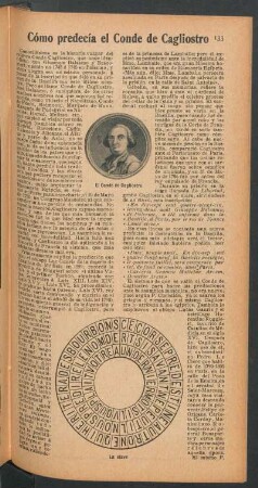 Cómo predecía el Conde de Cagliostro