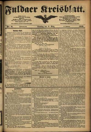 Ausgabe vom Dienstag, den 16. März 1909.
