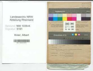 Entnazifizierung Albert Knier , geb. 03.12.1904 (Meister)