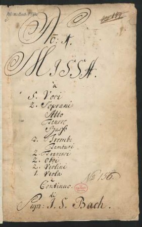 Messen. Auszüge; V (5), orch, bc; h-Moll; BWV 232/I