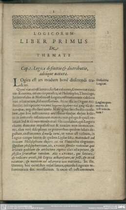 Liber Primus, De Themate