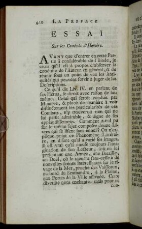 Essai Sur les Combats d'Homére