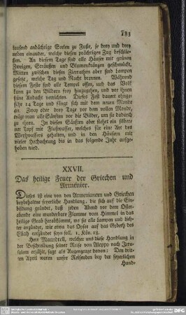 XXVII. Das heilige Feuer der Griechen und Armenier