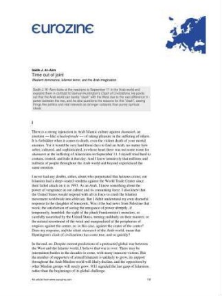 Time out of joint : Western dominance, Islamist terror, and the Arab imagination
