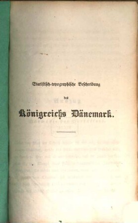 Statistisch-topographische Beschreibung des Königreichs Dänemark