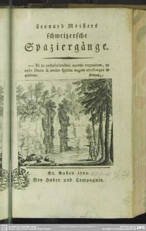 Leonard Meisters schweizersche Spaziergänge
