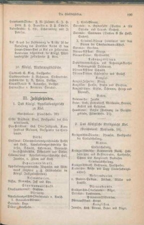 III. Justizbehörden.