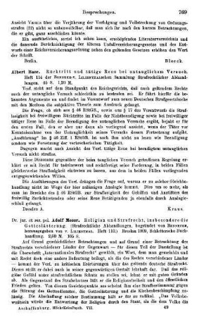 769, Albert Baer. Rücktritt und tätige Reue bei untauglichem Versuch.