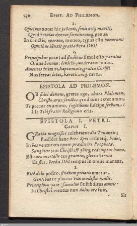 Epistola I. Petri.