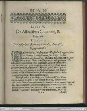 Liber V. De Affectibus Cutaneis, & Externis