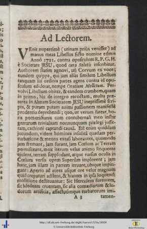 Ad Lectorem.