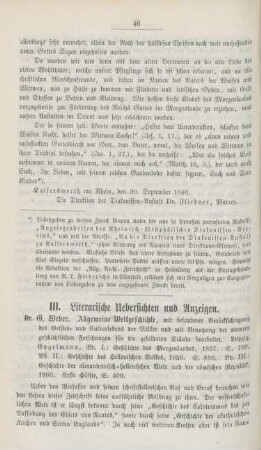 46-54 Literarische Uebersichten und Anzeigen