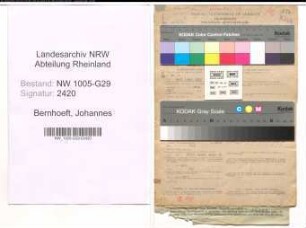 Entnazifizierung Johannes Bernhoeft , geb. 23.09.1890 (Ingenieur)