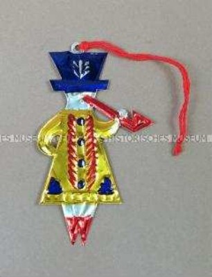 Christbaumschmuck: Mann mit Pfeife und Zylinder
