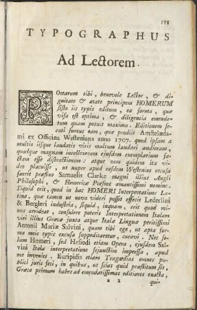 Typographus Ad Lectorem.
