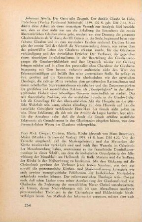 254 [Rezension] Herrig, Johannes, Der Geist gibt Zeugnis