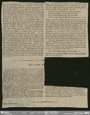 Allgemeine Literatur-Zeitung, Nr. 382, vom 15.12.1798 (Fragment), Jena