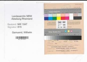 Entnazifizierung Wilhelm Gemuend , geb. 01.04.1908 (Kassierer)