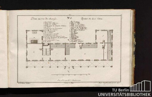 No. 4. Plan au rez de chausse. Grund zu ebner Erden.