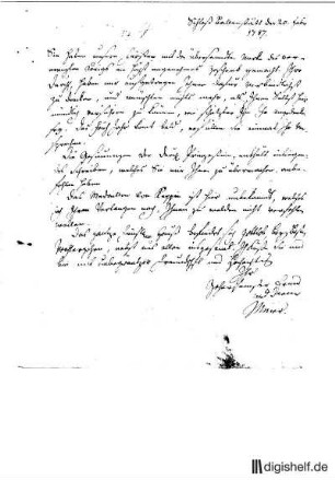 17: Brief von Meier im Auftr. d. Fürstenhauses Anhalt-Bernburg an Johann Wilhelm Ludwig Gleim