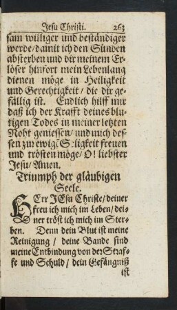 Triumph der gläubigen Seele.