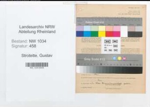 Entnazifizierung Gustav Strotette , geb. 12.11.1912 (Oberfeldwebel)
