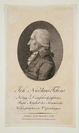 Bildnis von Johann Nikolaus Tetens (1736-1807)
