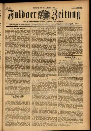 Ausgabe vom Mittwoch, den 31. Oktober 1894.