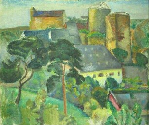 Landschaft mit Häusern