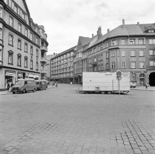 Bautzen, Postplatz mit Blick in die Karl-Marx-Straße : Bautzen. Postplatz mit Blick in die Karl-Marx-Straße