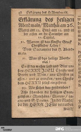 Erklärung des heiligen Abendmals [...].