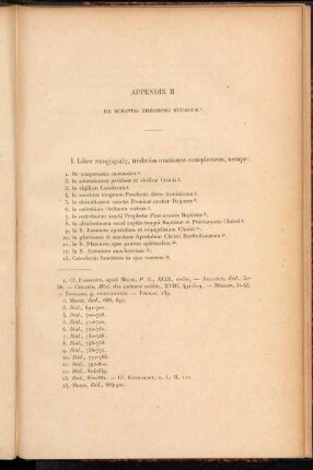 Appendix II De scriptis Theodori Studitæ