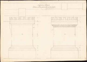 Rathaus, Alsfeld: Säulendetail in der Halle des Erdgeschosses 1:10