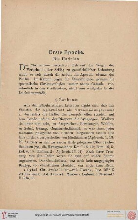 Erste Epoche. Bis Hadrian