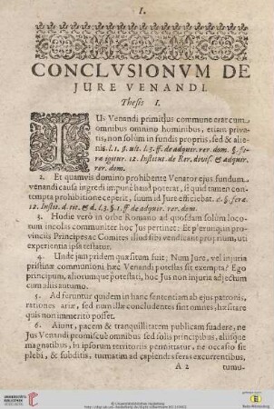 Conclusionum de jure venandi