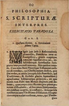 Philosophia S. Scripturae interpres.