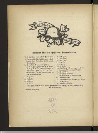 Überblick über die Hefte des Sammelwerkes