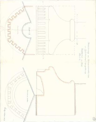 Fischer, Theodor; Ludwigsburg - Eglosheim; Kirche, Renovierung - Chor - Baldachin (Ansicht, Schnitt)