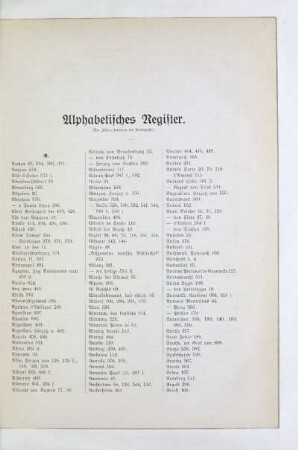 Alphabetisches Register