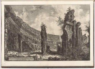 Veduta dell'interno dell'Anfiteatro Flavio detto il Colosseo (Innenansicht des Kolosseums in Rom), aus der Folge "Vedute di Roma"