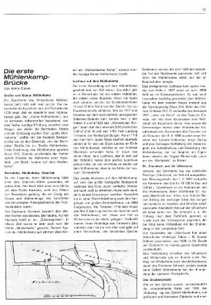 Die erste Mühlenkamp-Brücke