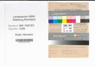 Entnazifizierung Hermann Kook, geb. 16.09.1893 (Lehrer)