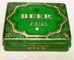 Blechdose für 100 Stück "BEER CIGARETTES ORIENTALES PÉRA"